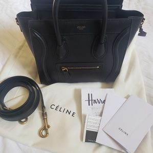 ***SOLD***Celine Nano Luggage Black GHW